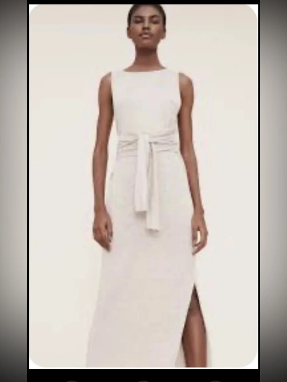Theory Linen Blend Dantine Sag Harbor Tie Waist Wrap Midi Dress Oatmeal 
Medium - Picture 6 of 14